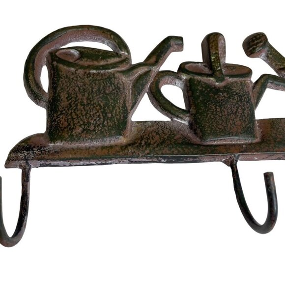Cast Iron Metal Watering Cans Wall Coat Hook Hanger Holder Gardening Decor u - Picture 2 of 5